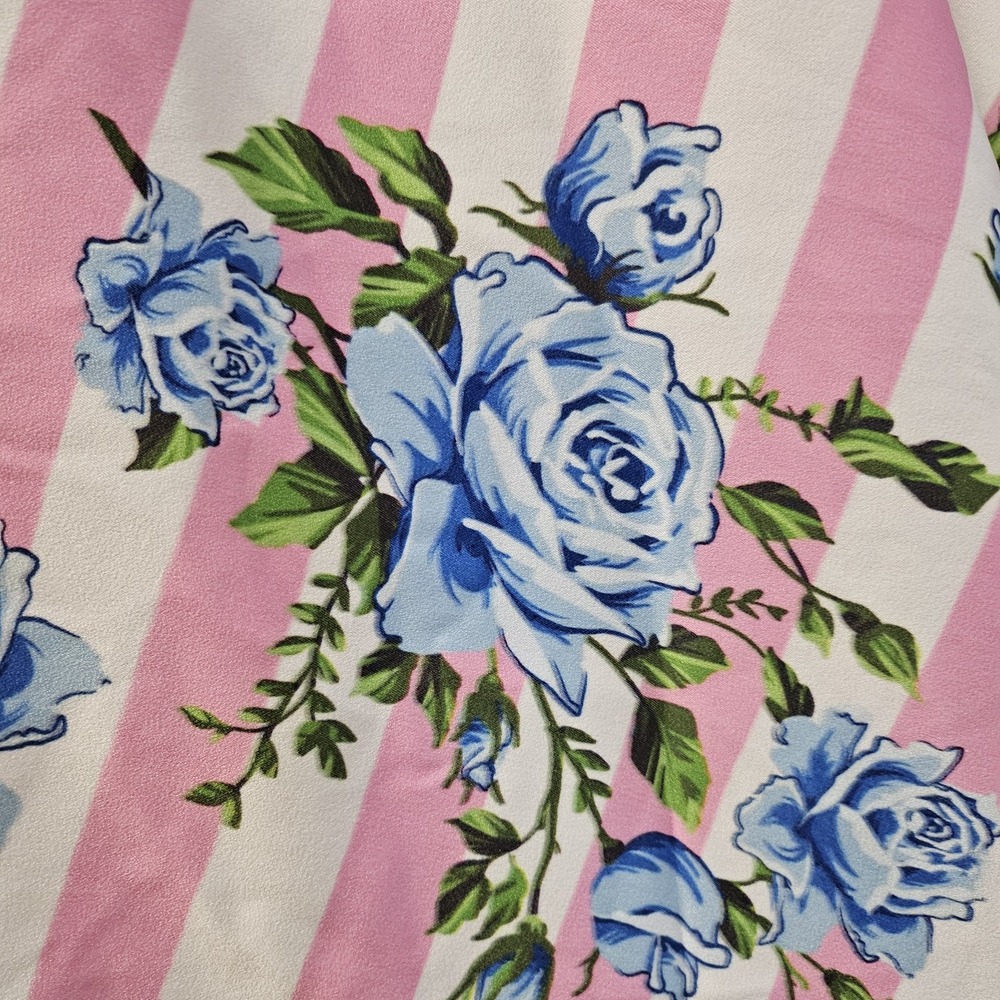 NWT Sourpuss Sweets Carousel Roses Pink Stripe Swing Dress Size S Pinup Punk - Picture 6 of 10
